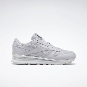 Reebok Classic Leather Turnschuhe Damen - Grau/Silber Metal/Weiß - DE 346-HFC